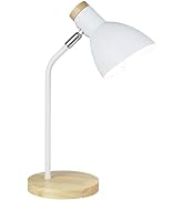 Lampwell Helle Office Desk Lamp for Home Office,White Adjustable Desk Lamp for Bedrooms,Wood Desk...