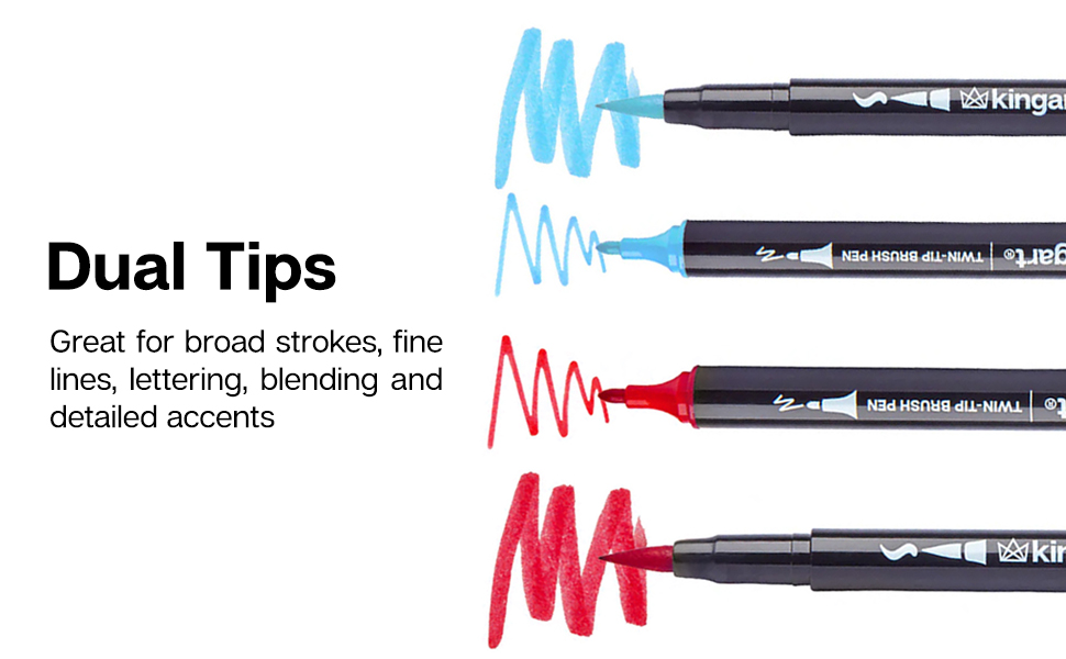 PRO Twin-Tip Brush Pens 24 Colors