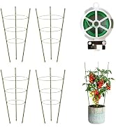 JCKHXG 4 Pack Tomato Cage, 24 inches Plant Support Cages for Garden, Upgrade Garden Plant Stakes ...