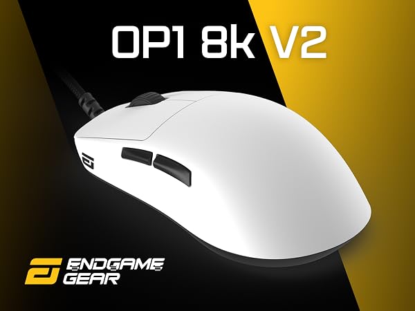 endgame gear op1 8k v2 black gaming mouse claw grip mouse polling rate 8000hz wired high dpi fps