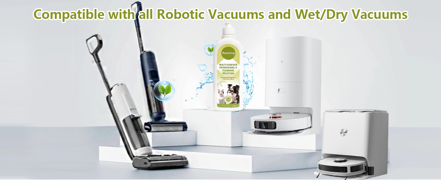Multi-Surface Floor Cleaning Solution for All Robot Mopping and Cordless Wet Dry Vacuums