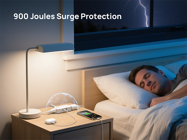 900 Joules Surge Protection