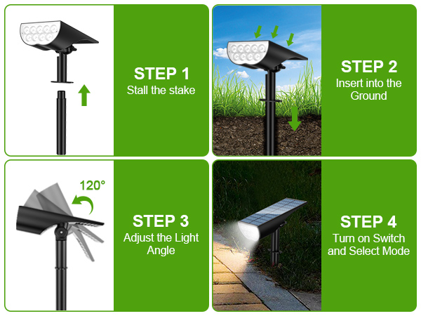 solar spotlights outdoor landscape lights solar powered landscape spotlights