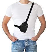mens mini sling bag-black