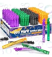 200Pcs Halloween Bubble Wands Bulk, Mini Pumpkin Bubble Party Favors for Kids, Treasure Box Toys,...