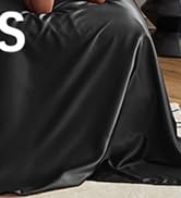 MR&HM Satin Bed Sheets, Queen Size Sheets Set, 4 Pcs Silky Bedding Set with 15 Inches Deep Pocket...