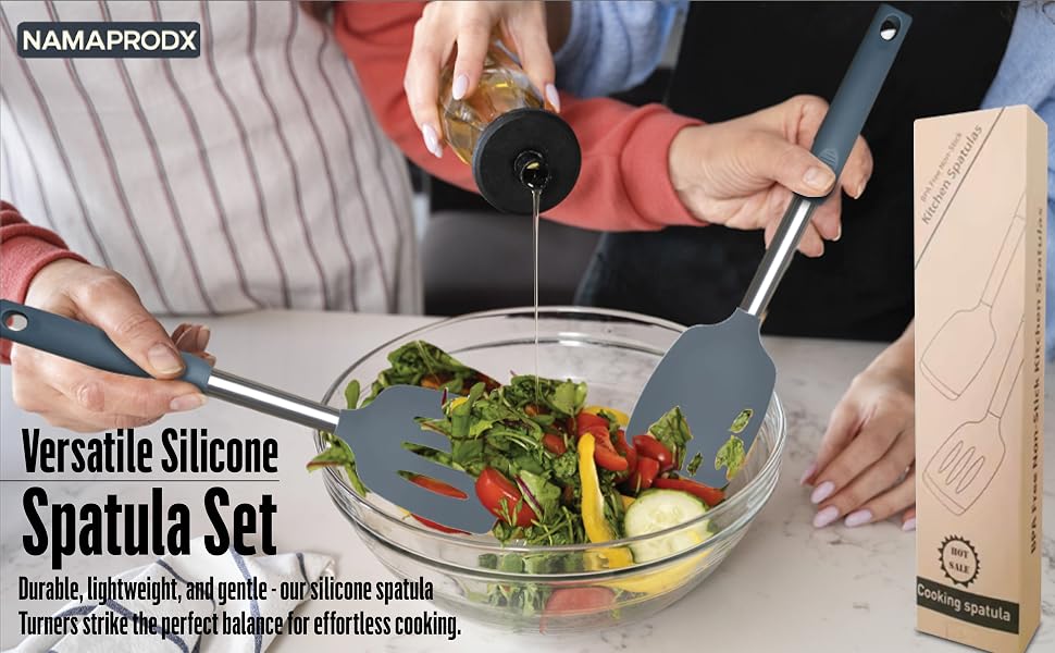 Gray Spatula Salad Mixing