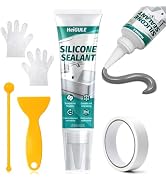 5.07 Oz Gray Silicone Caulk, Grey Caulking Waterproof, Fast-Curing | Gray Caulk Fast-Curing, Non-...