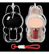 LUFEEMGA Protective Case for LABUBU Sitting Happy Factor,Clear Plastic Display Sit Style Protecti...