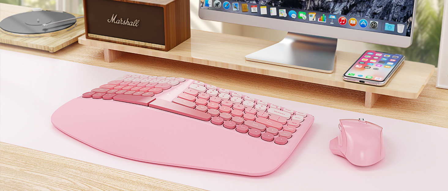 Ergonomic Wireless Keyboard and Mouse