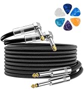Aqdocvf 2-Pack Guitar Cable, Guitar Cord 10ft, with Random-Color Picks | AMP Cord for Bass, Elect...