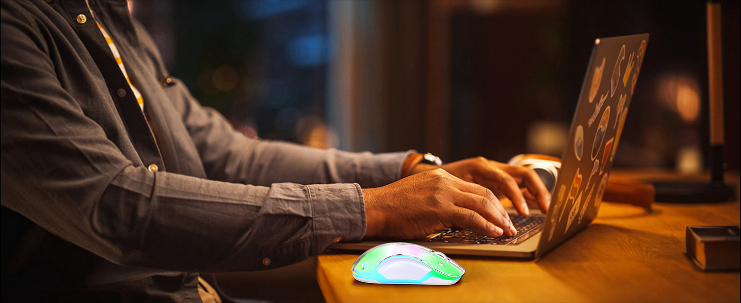 wireless mouse/rechargeable mouse/RGB wireless mouse green