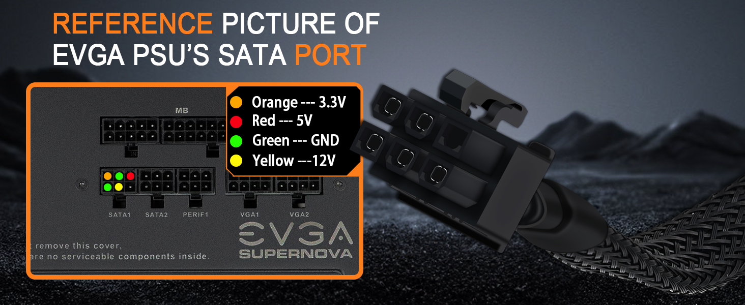 SATA Power Cable for EVGA PSUs