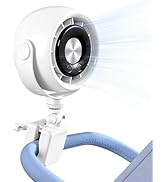 Rechargeable Clip on Fan for Bed with 4000mAh Battery, Small Portable Clip Fan with 360° Rotation...