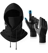 OZERO Winter Balaclava Gloves Set: Windproof Ski Mask Balaclava for Men & Women - Thermal Touchsc...