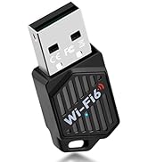 2-in-1 USB WiFi 6 Adapter with Bluetooth 5.4 Dual Band 2.4/5GHz, 900Mbps Wireless Network Adapter...