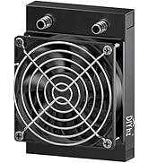 DIYhz Water Cooling Computer Radiator, 8 Pipe Aluminum Heat Exchanger Liquid Cooling Radiator Hea...