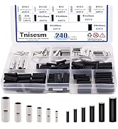 Tnisesm 240 Pcs Seamless Uninsulated Butt connectors 26-8 AWG Gauge, Non-Insulated Butt Connector...