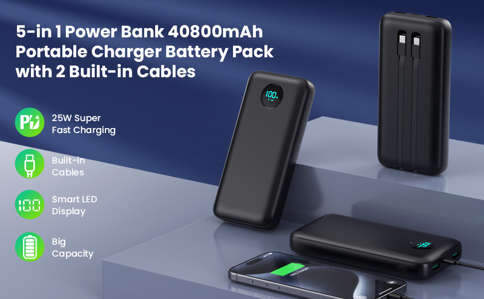Portable Charger 40,800mAh Power Bank