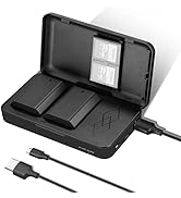 NEEWER 2280mAh NP-FZ100 Replacement Battery 2 Pack with USB Dual Channel Charger Kit, Compatible ...