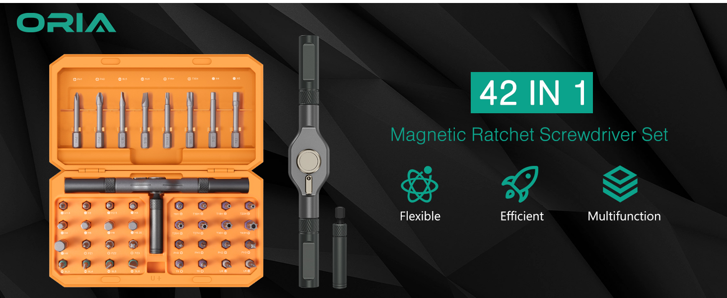 Magnetic Ratchet Screwdriver Kit