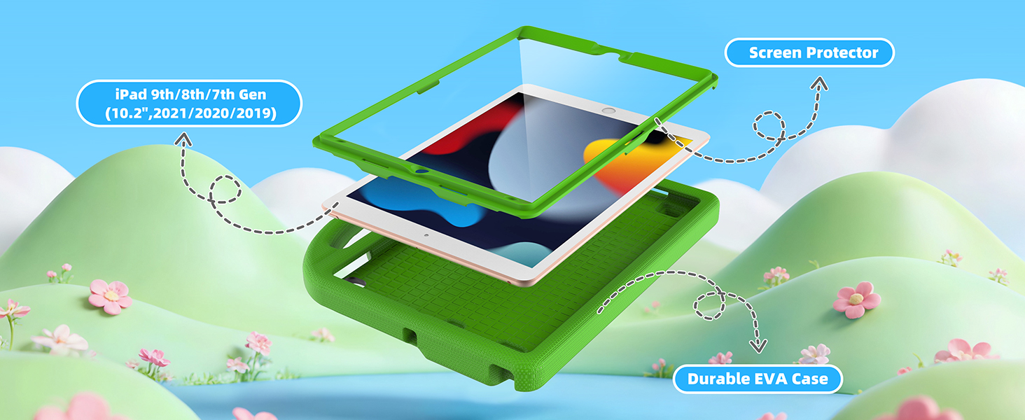 ipad 10.2 case with screen protector