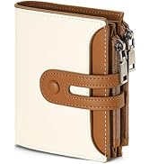 GAEKEAO Small Wallet for Women, Bifold RFID Blocking Credit Card Case Purse with Zipper Pocket
