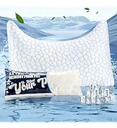 Cooling Side Sleeper Pillow for Neck and Shoulder Pain Relief, Adjustable Curved Shredded Memory ...