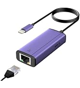 sunshot Lightning to ethernet Adapter, 2 in 1 Lightning to RJ45 LAN Network and Charging Port, Co...