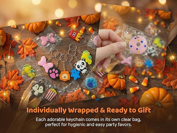 halloween party favor keychain for kids Christmas party favor goody filler for kids