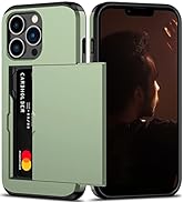 Nvollnoe for iPhone 13 Pro Case with Card Holder Heavy Duty Protective Dual Layer Shockproof Hidd...