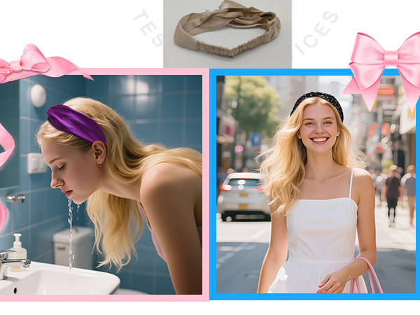 100% silk headband