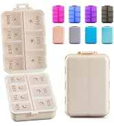 NEW Foldable & Double Protection Portable Weekly Pill Organizer 2 Times A Day with Etched Labels,...