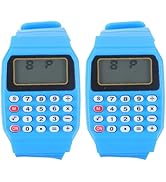 Mikikit Mens Watches 6pcs Birthday Practical Wrist Calculating Calculators Boys for Universal Chi...