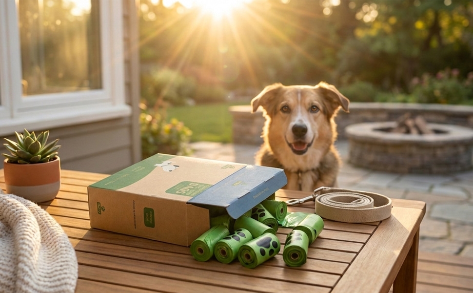 Dog poop bags rolls