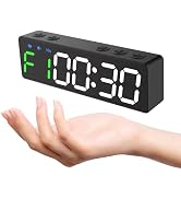 Mini Portable Gym Timer Clock, Large LED Digital Display Screen, Powerful Magnet, Powerful Batter...