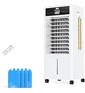 JRD 3-IN-1 Evaporative Air Cooler, 80° Oscillation Air Cooler with 3 Speeds, 4 Modes, 12H Timer, ...
