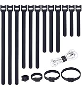 MVYC 200PCS Reusable Cable Ties Wire Ties Cord Organizer Cable Organizer Adjustable Cable Managem...