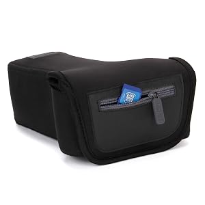 DSLR Camera and Zoom Lens Case Sleeve w/ Neoprene Protection , Accessory Storage & Strap Openings