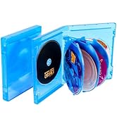 BOATISLE Blu-ray/DVD/CD Multi Case 8 Tray (Holds 8 Discs) 19mm Replacement Box, Discs Holder Blue...