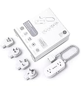 Addtam Universal Travel Adapter, Power Strip with International Plug Adapter, 2 AC Outlet and 2 U...