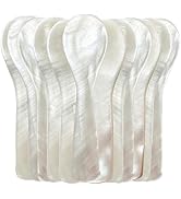 ThougrLyh Caviar Spoon 12pcs Mother of Pearl Spoons for Caviar Ice Cream Sauce 3.54 Inches Shell ...