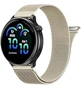 Bolesi Mesh Metal Watch Band Compatible with Garmin Vivoactive 5/6/3/Forerunner 55/165/Venu Sq 2,...