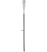 Firefly Fuel Olympia Tiki Torch – Hammered Stainless Steel Cone Design, Durable Black Powder-Coat...