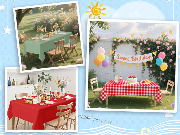 rectangle tablecloth disposable checkered table cloths gingham disposable party plastic tablecloth