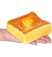 Anboor Food Squishies, 5.1 Inches Simulation Lava Toast Squishies Slow Rising, Soft Food Toast Sq...