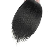 Tustao Black Invisible Human Hair Toppers For Women Seamless Clip In Hair Extension Piece Short F...