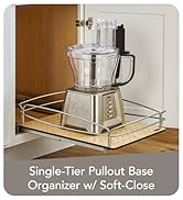 1Tier Kitchen Cabinet Pull Out Shelf Organizer w/ Soft-Close