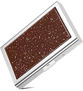 Piasoenc Glitter Metal Credit Card Holder, Small Credit Card Wallet RFID Blocking Slim Metal Hard...