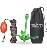 Acelane Kayak Anchor 3.5lb Folding Grapnel Anchor Kit with 50ft Marine Anchor Line & Buoy for Kay...